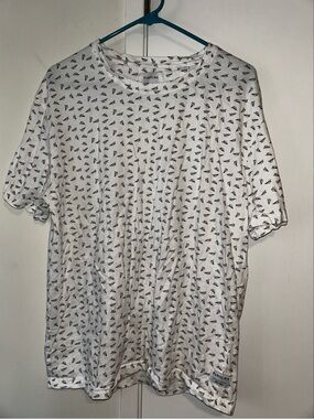 Public Art Men's White Printed Paper Planes Graphic Crew Neck T-Shirt - XL NWOT